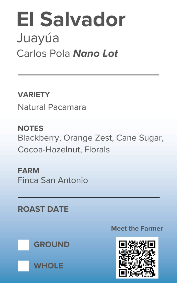 El Salvador Natural Pacamara Nano Lot