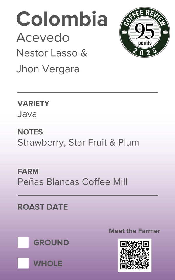 Colombia Penas Blancas Mill Java