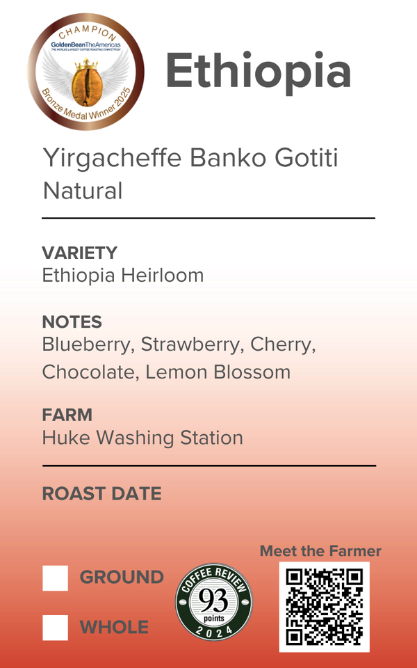Ethiopia Yirgacheffe Banko Gotiti Natural