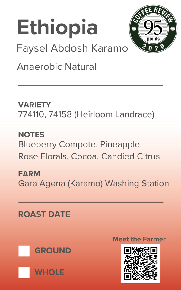 Ethiopia Sidama Faysel Abdosh Karamo Anaerobic Natural