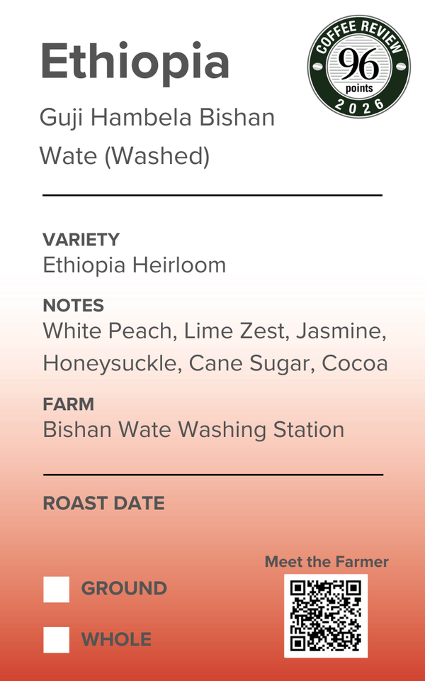 Ethiopia Guji Hambela Bishan Wate Washed