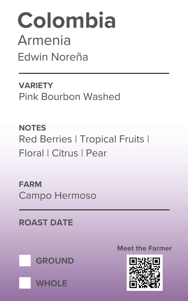 Colombia Campo Hermoso Pink Bourbon Washed